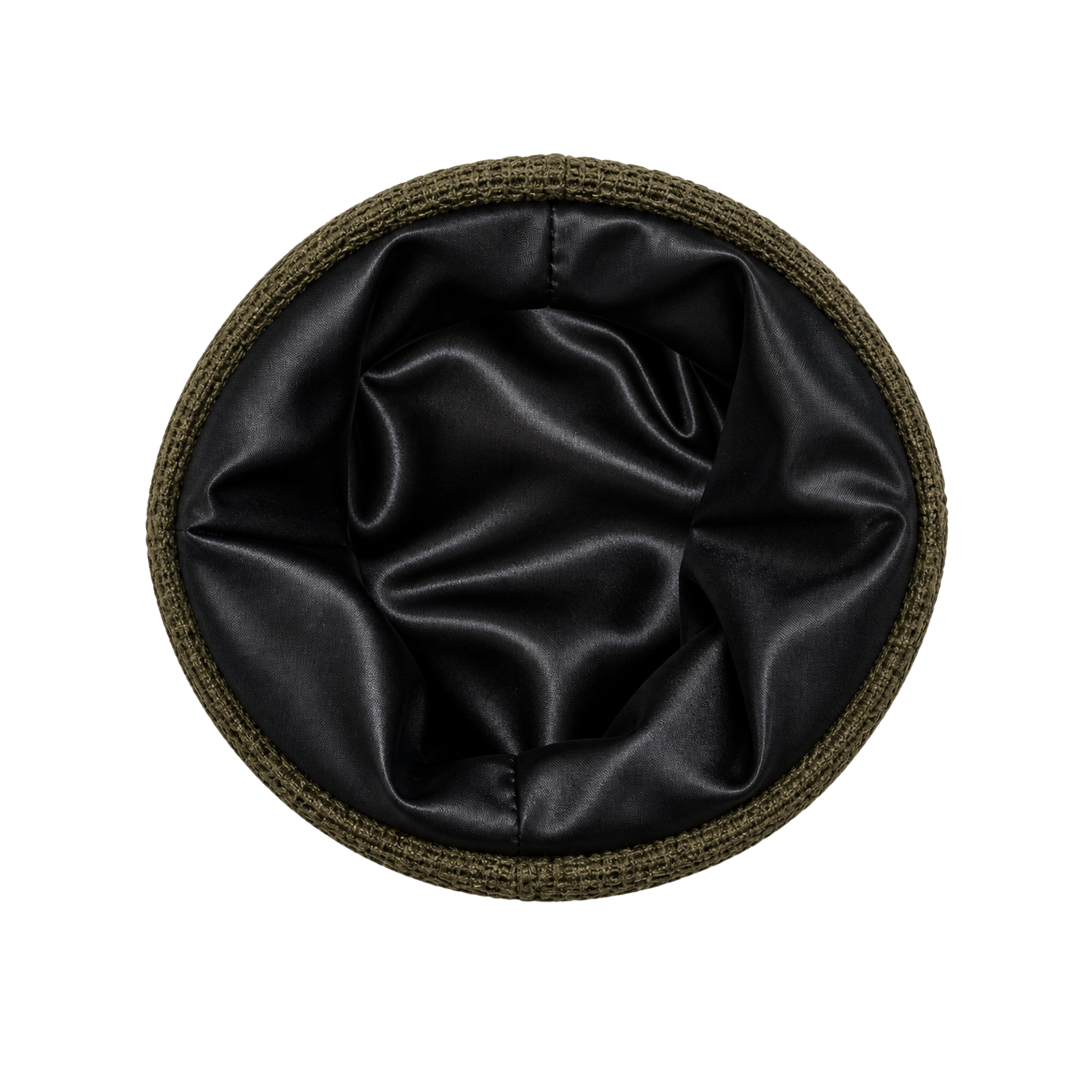 WAFFLE KNIT BEANIE (MATCHA MILITIA) (SATIN-LINED)